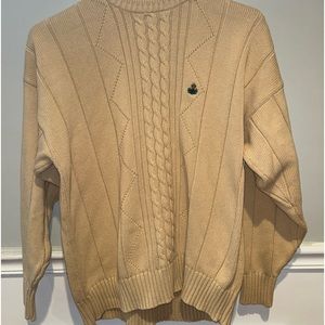 GANT Men's Size XLCable Knit Crewneck Pullover Sweater soft yellow